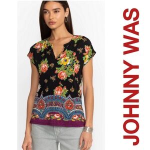 NWT JOHNNY WAS THE JANIE FAVORITE DOLMAN V‑NECK TOP